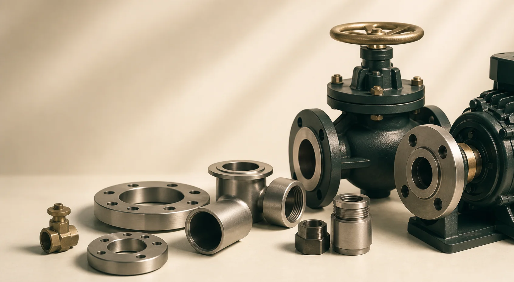 Industrial valves and pipe fittings